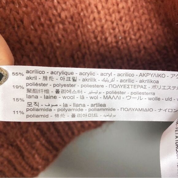 ZARA | NEW Rust Color Mock Neck Turtleneck Sweater Women’s Size Small - Picture 7 of 7